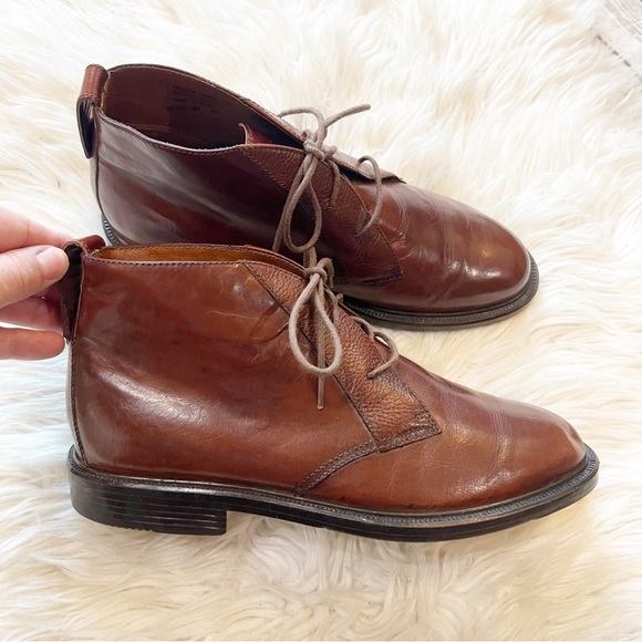 Stacy Adams Brown Genuine Leather Lace Up Ankle Boots Men’s Size 8M - Picture 2 of 8